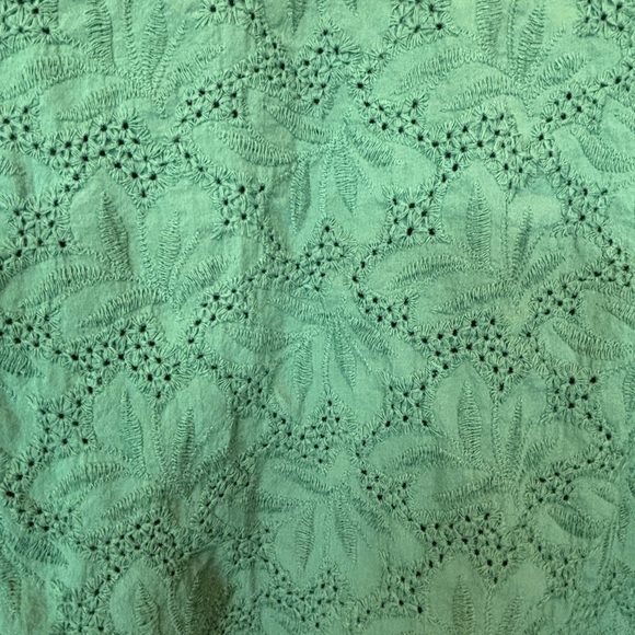 Marine Layer Green Lace V-Neck Blouse - Picture 5 of 6
